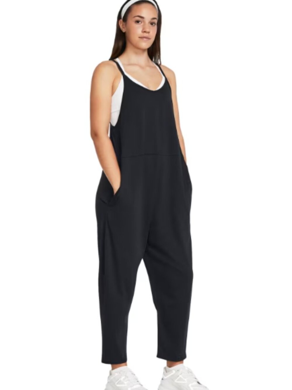 UNDER ARMOUR UA Rival Black Loose Jumpsuit Romper Small NWT